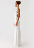 Cherry Sky Maxi Dress White