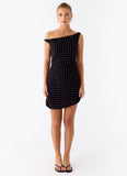 Delusional Mini Dress Black Polkadot