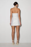 Raina Diamante Halter Mini Dress White