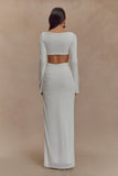 Vienna Slinky Cut Out Maxi Dress White