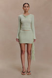 Terrymae Crochet Mini Skirt Pastel Green