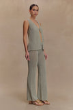 Malani Knit Top With Hardware Sage