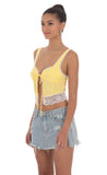 Lace Vest Top in Yellow