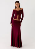 Thorness Maxi Skirt Plum