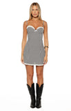 Cutie Black Gingham Mini Dress