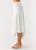 Ignite It Midi Skirt White