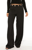 Devotion Black Eyelet Straight Leg Pants