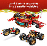LEGO NINJAGO Land Bounty 71869 Building Toys for Boys Girls Ages 9 3 Toy Vehicles Set Pretend Play 6 Minifigures 1214 pieces Gift Idea