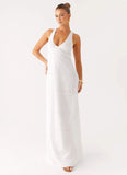 Kiana Halter Maxi Dress White