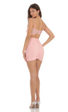 Rhinestone Bodycon Dress in Pink