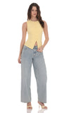 High Neck Vest in Yellow