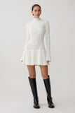 Adena Pointelle Knit Mini Dress Ivory
