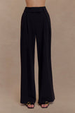 Jacqueline Pleated Wide Leg Pants Black
