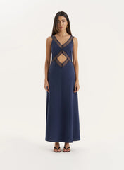 Navy Cut Out Maxi Dress Briany