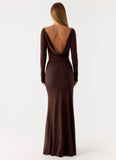 Dray Maxi Dress Chocolate