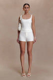 Blanca Stretch Crepe Shorts White