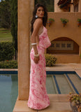 Pure Heart Cowl Maxi Dress Pink