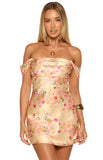 Zoella Yellow Bloom Off The Shoulder Mini Dress