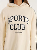 Cream Sports Club Slogan Oversized Hoodie