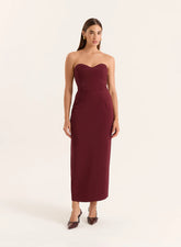 Burgundy Corset Style Dress
