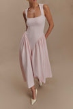 Sharon Scuba Jersey Midi Dress Ballet Pink