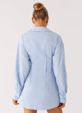 Clancy Mini Shirt Dress Blue