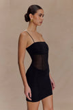 Maryk Mesh Mini Dress Black