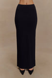 Kyle Knit Maxi Skirt Black