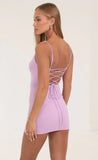 Rhinestone Bodycon Dress in Purple
