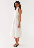 Calla Halter Midi Dress White