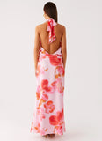 Diablo Backless Maxi Dress Blushing Blossom