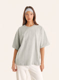 Light Grey Branded Short Sleeve Cotton T Shirt