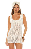 Zephyr White Crochet Mini Dress
