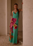 Morning Crush Cowl Maxi Dress Jungle Bloom