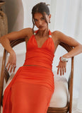 Blaze Halter Top Fire Red