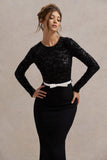 Zenith Black Lace Long Sleeve Maxi Dress