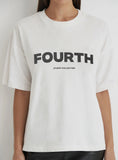 White Fourth Branded Oversized T Shirt