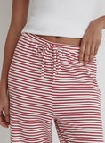 Red And White Striped Jersey Pyjama Trouser