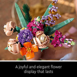 LEGO Botanicals Flower Bouquet 10280 Building Set Adults 18 Artificial Flowers Relaxing Bedroom or Home Office Decor Gift for Anniversary 756 pieces