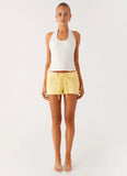 New Yorker Denim Mini Shorts Yellow