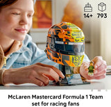 LEGO Editions McLaren MasterCard F1 Team Lando Norris Helmet Building Set for Adults Ages 18 F1 Bedroom Office or Shelf Decor for Fans Gift for Men Women 43023