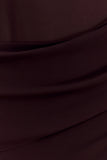 Kirsten Off Shoulder Chiffon Maxi Dress Cacao Brown