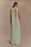 Caira Chiffon Scarf Maxi Dress Sage