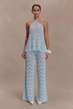 Glinda Crochet Pants Light Blue