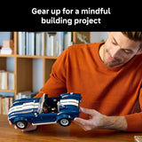 LEGO Icons Shelby Cobra 427 S C Car Building Set for Adults Bedroom Office or Book Shelf Decor for Sports Car Fans Ages 18 Gift Idea for Birthdays 10357