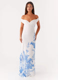 Krissa Maxi Dress Blue Floral