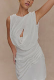 Oria Chiffon Mini Dress White
