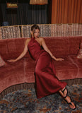 Keena Scarf Maxi Dress Merlot