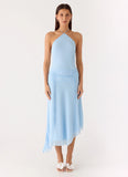 Becerra Chiffon Midi Dress Blue