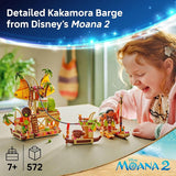 LEGO Disney Moana 2 Kakamora Barge Kids Toy Pretend Play Building Set for Boys and Girls Ages 7 9 Characters Including Moana Maui Kotu and HeiHei Gift Idea for Birthdays 43258